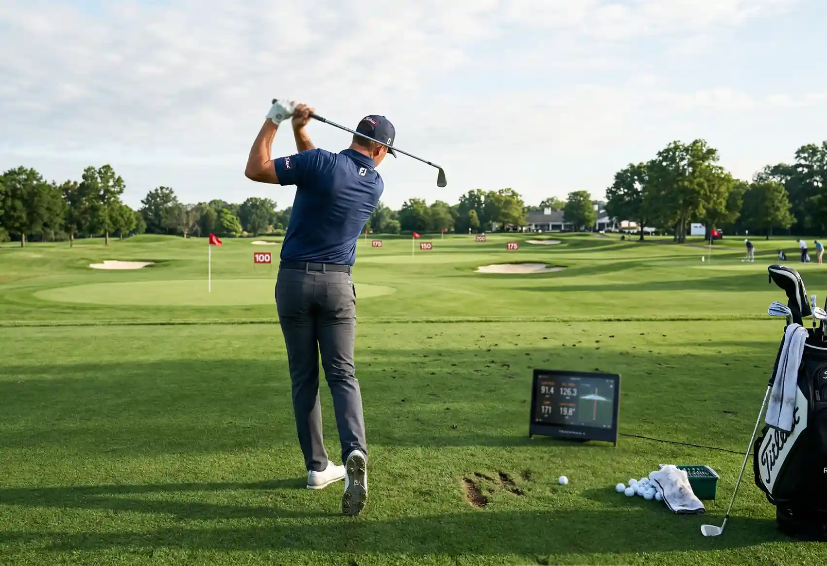Professionell golfare analyserar sitt spel med strokes gained-data